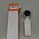 Portable Fan, Mini Fan, Handheld Turbo Fan, Portable Rechargeable Fan, 5-Speed, LED Display, Foldable Design (White)