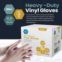 MED PRIDE Medical Vinyl Examination Gloves | Latex and Powder Free | Disposable, Ultra-Strong, Clear (1000, Medium (Pack of 1000)) (White)