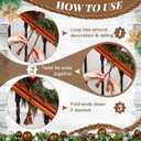 Dingion 20 Pcs Christmas Garland Decorative Banister Ties with Tassel 25.2 Inches Christmas Reusable Twist Ties for Garland Fireplace Staircase Banister Home Xmas Holiday Decorations(Brown)