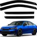 Window Rain Guards Guard car Shield auto deflectors,rainguards Compatible with 2016-2021 Honda Civic(4-Door)