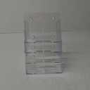 MaxGear Acrylic Brochure Holder 8.5 x 11 inch, 4 Tier Clear Literature Organizer Magazine Stand Display with Removable Divider for 4 x 9 inch Brochures, Pamphlet, Wall Mount or Countertop, 1 Pack