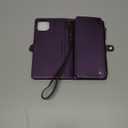 Defencase Compatible with iPhone 14 Plus Case Wallet with RFID Blocking Card Holder for Women Men, Soft PU Leather Magnetic Snap Flip Zipper Strap Wallet Phone Case Fit for iPhone 14 Plus 6.7", Purple