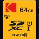 KODAK SDXC Card 64GB UHS-I U1 V10 Premium, up to 85MB/s Read Speed, for Full HD Video and High-Resolution Pictures, Compatible with SDXC Standard - EKMSD64GXC10K