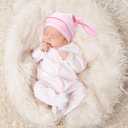 Jastore 8 PCS Baby Newborn Hats Set Knot Beanie Hats Soft for Infant Baby Girls Boys Caps 0-6 Months