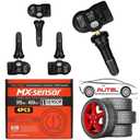 Autel MX Sensor 4 PCS Rubber Stem TPMS Sensor 315/433MHz Universal Tire Sensor Programmed by TPMS Tool TS508WF TS401 TS408S TS408 TS501 TS508 TS601 TS608 MX808TS MS906TS MK808TS ITS600 MS906Pro-TS