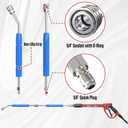 17 Inch Pressure Washer Extension Wand, 4000 PSI Stainless Steel Power Washer Wand with Non-Slip Grip, 30 Curved & Straight Wand Set, 1/4" Quick Connect Car Wash Wand, 2 Pack