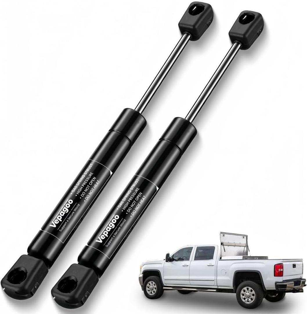 Vepagoo 10 inch Gas Struts 40Lb for Truck Tool Box Shocks, 10" Gas Spring Lift Support for Weather-Guard/USW/Better Built Toolbox Lid Cabinets Door Boat Hatch, 2 Pcs