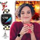 Holiday Watch Bands Compatible with Fitbit Versa 4 Bands for Woman,for Versa 3/Sense 2/Sense Bands Replacement Strap (Checkered Lucky Fortune)