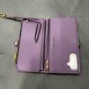 Defencase for Galaxy A17 5G Magnetic Wallet Case with RFID Blocking Zipper Card Holder for Women and Men, PU Leather Strap Detachable Protective Case for Samsung Galaxy A17 5G 6.7", Purple