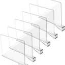 Acrylic Shelf Dividers for Closet Organization, Closet Shelf Organizer Closet Separator for Wood Shelves Clear Shelf Dividers for Closets (6 Pack)