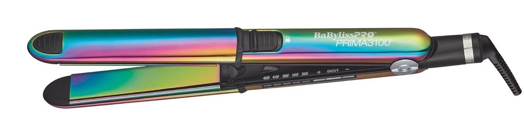 Nano Titanium Prima Ionic Hair Straightener  Professional Flat Iron & Curling Iron in One for Stylists, Pro Styling Hair Tool (Iridescent)