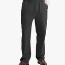 LETAOTAO Mens Elastic Waist Pants - Relaxed Fit Stretch Waistband Pull On Cotton Twill Casual Pants for Seniors Black 38W. 30L