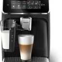 Philips 3300 Series Fully Automatic Espresso Machine with LatteGo Milk System and integrated grinder, 6 Hot & Iced Coffee Pre-Sets, 40% Quieter SilentBrew, 15-Bar Pressure, Glossy Black (EP3341/50)