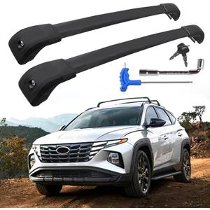 220lbs Upgraded Tucson Heavy Duty Roof Rack Cross Bars Compatible with 2022-2025 Tucson (Only for Flush Side Rails), Lockable Aluminum Cargo Bars for Rooftop Cargo Carrier Luggage Bike
