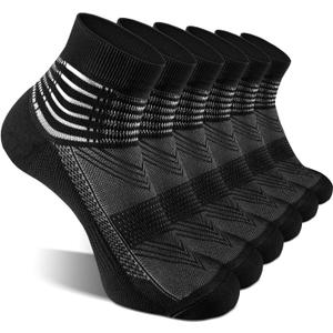 IRAMY Compression Ankle Support Socks Coolmax Wicking Cushioned Athletic Plantar Fasciitis Relief Men Women 2/3/6 Pairs (Small), Black  IRAMY Compression Ankle Support Socks Coolmax Wicking Cushioned Athletic Plantar Fasciitis Relief Men Women 2/3/6 Pairs (Small), Black