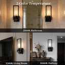 Wireless Wall Sconces with Remote Control, Battery Operated Wall Sconce Set of 2, Vintage Black Rechargeable Dimmable Wall Light for Bedroom Living Room Bathroom Hallway Entryway,3 Colors