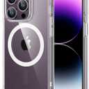 ESR Magnetic Phone Case for iPhone 14 Pro, Compatible with MagSafe, Shockproof Military-Grade Protection, Yellowing Resistant, Classic Hybrid Case (HaloLock), Clear