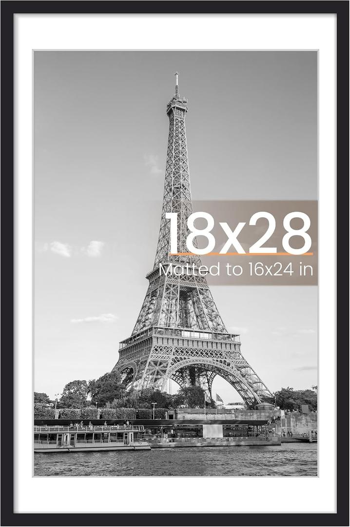 upsimples 18x28 Picture Frame, Wall Decor Poster Frames, Black 1 Pack