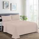 CharlottelyHues Sheet Set 4 Piece 100% Egyptian Cotton Sheets 18Inch Deep Pocket Luxury Hotel Quality Long Staple Sateen Weave Breathable Cooling Sheet Set - California King (Blush)