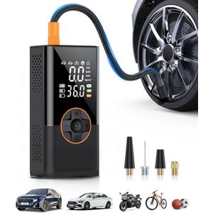 Tire Inflator Portable Air Compressor, 3X Faster Air Compressor with Digital Pressure Gauge, 150 PSI Portable Air Pump for Cars, Motorcycles, Bicycles, Balls and More(Black)