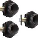 Haidms Oil Rubbed Bronze Closet Door Knobs Interior, Passage Interior Door knobs, Bronze Indoor Closet Doorknobs for Closet or Hall (3 Pack)