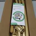 YNL Curved Shower Curtain Rod 35-82In(2.9-6.8Ft), Gold Round Rustproof Shower Rod for Bathroom Bathtub, Adjustable Arched Shower Curtain Rod, Never Rust|Extra Space|Non-Slip|Expandable|Need to Drill.