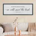 FZMHASLWW Christian Wall Decor Scripture Bible Verse As for Me and My House We Will Serve The Lord Sign Art 32"12" for Living Room Joshua 24:15 Religious Large Farmhouse Catholic Hanging (Black)