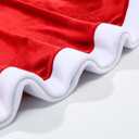 Christmas Girl Costume Red Velvet Sleeveless Dress Family Gathering Party Dress with Hooded Belt (Red)