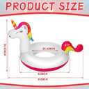 Bencailor Inflatable Pool Float Cooler Drink Holder Summer Party, Unicorn, 54 x 35 x 42"