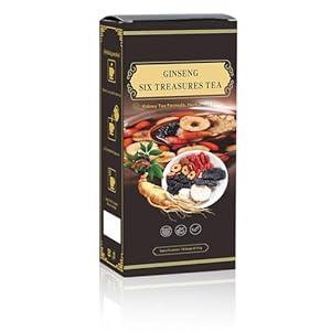 Ginseng Five Treasure Tea, Kidney Tea Formula Ginseng Six Treasure, Natural kidney Detox tea Kidney Cleanse & Health Support, Organic Chinese Herbal, 6 Precious Ingredients Formula EXP 04/06/2026