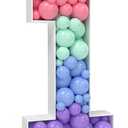 Marquee Numbers 3 Feet Tall 1 Mosaic Numbers for Balloons Mosaic Balloon Frame Pre-Cut Foam Board for Christmas Baby Shower Engagement Wedding Birthday Bachelorette Party Decorations Backdrop Decor