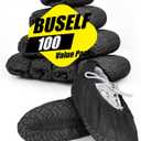 100 Count Shoe Covers Disposable Non-Slip, Premium Cloth Boot Covers, Slip-resistant, Durable, Breathable, Non-toxic, Recyclable (100ct Up to Men8.5 & Women 10)