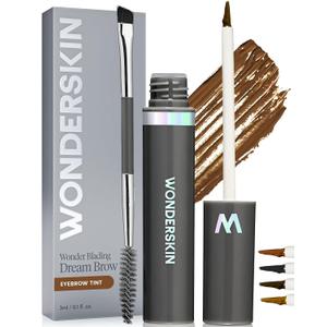Wonderskin Dream Brow Eye Brow Gel, Long Lasting Eyebrow Gel, Water-resistant, Transfer Proof Tinted Filler Eyebrow Mascara (Brunette)