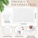 Mooliwe Scalloped Felt Bulletin Cork Board Foldable White 48 * 36 Inch, 47.2" x 35"