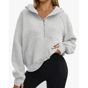 AUTOMET Womens Hoodies Fleece Fall Fashion Outfits Workout Sweatshirts Winter Jackets Oversized Pullover Tops Clothes 2025, M, Grey