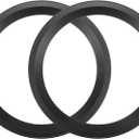 ACROPIX Universal 6.5" Subwoofer Speaker Rings Cover Spacers Speaker Audio Decorative Circle without Mesh Grille ABS Black - Pack of 2
