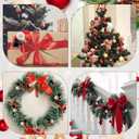 10 Pcs Christmas Ball Ornaments 7.9 Inch Red Green Gold Christmas Tree Picks for Holiday Wedding Vase Fillers Xmas Tree Topper DIY Wreath Crafts Decor (Red,White,Black)