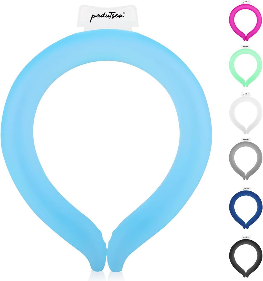 Neck CoolingTube, Reusable Ice Cooler Wearable Body CoolingProducts, Neck Coolers for Hot Weather (Blue)