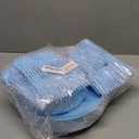 EI 150pcs Blue Plastic Plates Disposable Light Blue Baby Shower Plates Heavy Duty Dinnerware Set Plastic Silverware for Party,Wedding,Easter,Spring Afternoon Tea