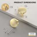 goldenwarm 6 Pack Gold Dresser Cabinet Knobs for Kitchen Hardware Handles Round Drawer Knob for Closet Bifold Modern Cabinets Pulls,1.27 Inch
