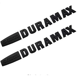Yoaoo 2Pack OEM Allison Duramax Badges Emblems Compatible with 2015 Silverado 2500Hd 3500Hd Hood Matte Black