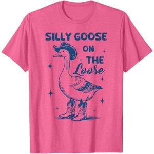 Funny Retro Vintage Meme Silly Goose On The Loose T-Shirt Large