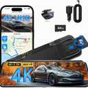 Mirror Dual Dash Camera for Car, Dashcam 4K Front 2.5K IMX335 Rear View/ADAS BSD LCA Wi-Fi&APP WDR Night Vision G-Sensor Loop Recording Parking Monitor 64GB Card