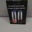 XinXu Gravity Electric Pepper and Salt Grinder Set, Adjustable Coarseness, with LED Light, One Hand Automatic Operation (Set/Silver X) (2.5*2.5*7.9inch)