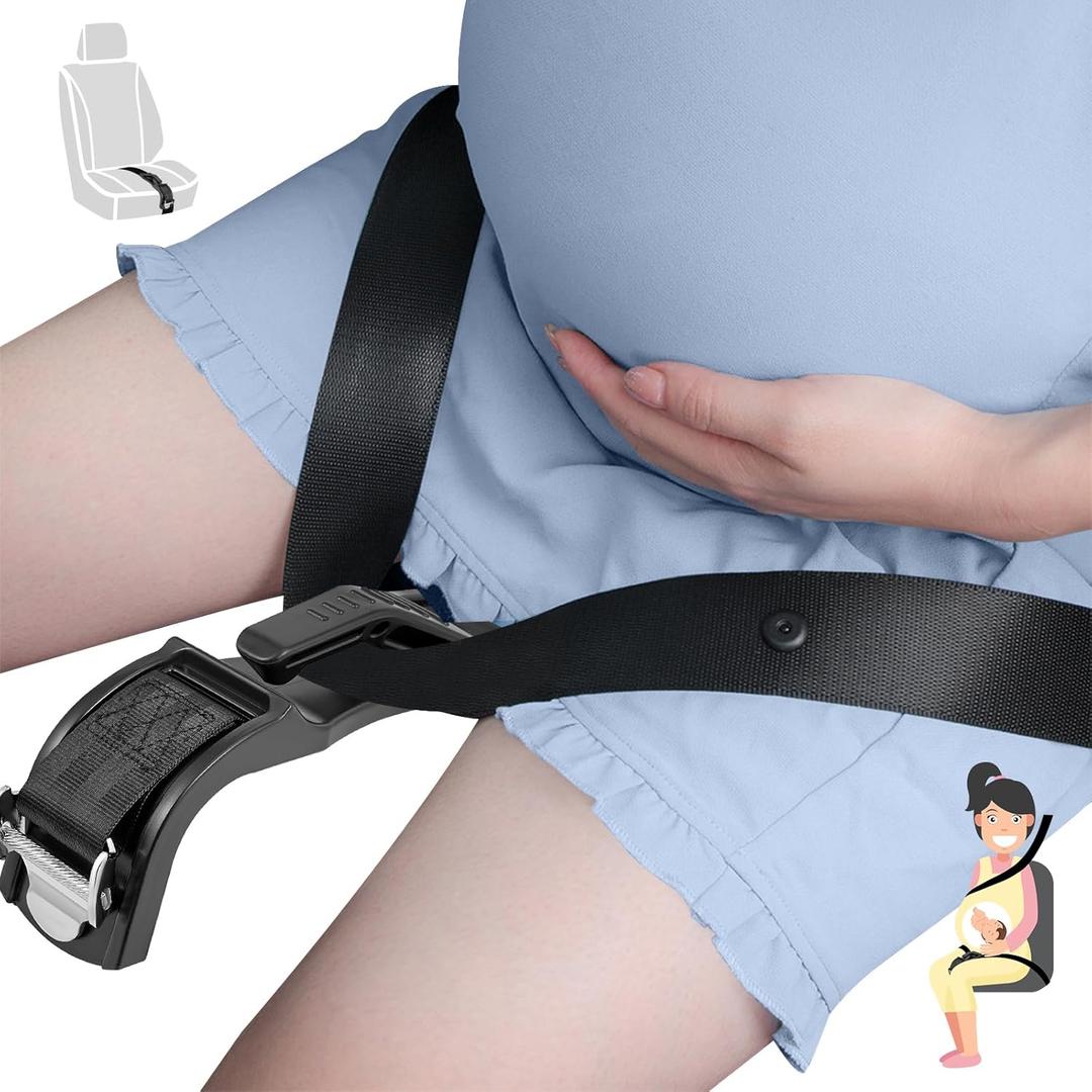 Cushion Bump Strap- Seat Adjuster for Mother-Prevent The Abdomen from Stress. Easy Install