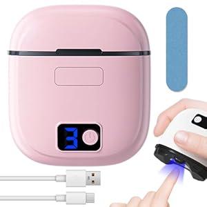 Electric Nail Clipper with Nail File, USB Rechargeable Automatic Trimmer for Adults, Seniors, Men, Women, Children, 3-Speed Levels (Pink) Not for Toenails