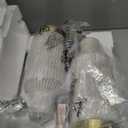 USumkky 25" Table Lamps Set of 2 - Modern Bedside Lamps for Living Room - White Washed Ceramic Nightstand Lamps for Bedroom