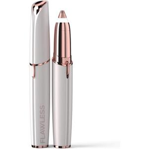 Finishing Touch Flawless Brows Eyebrow Hair Remover Electric Razor for Women with LED Light for Instant and Painless Hair Removal (White)