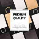 Gift Bags 8.25"X5.9 "X3.15" 100pcs Brown Kraft Paper Bag with Handles for Small Business Christmas Bulk, Wedding, Party Favor, Shopping, Lunch, Halloween Trick-or-Treat Bags