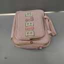 Bible Cover Case for Women Large Bible Bag with Soft Handle & Shoulder Strap, Bible Carrying Case for Women Bible Cover with Multi-Pockets, Bible Holder for Study Supplies Gift for Christian (Pink)